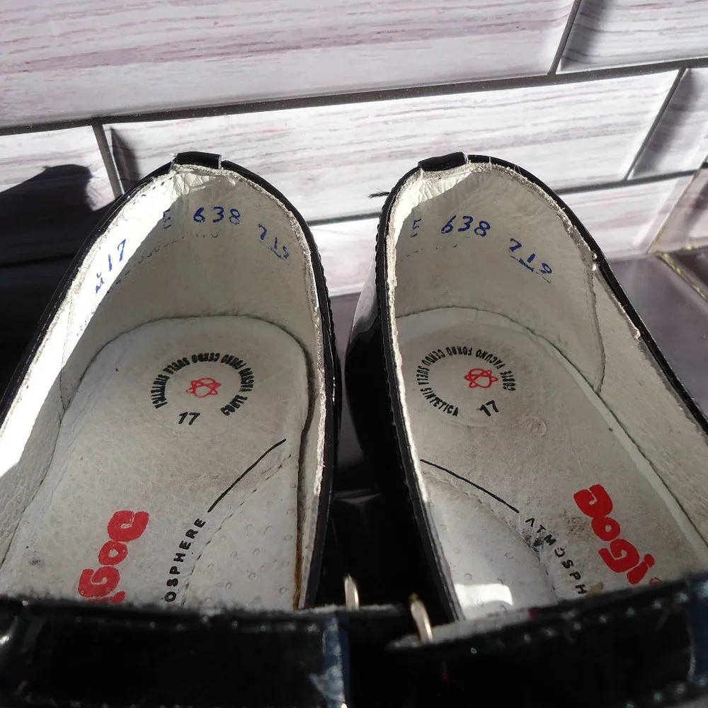 SIZE 17.  Dogi® patent leather dress shoes.